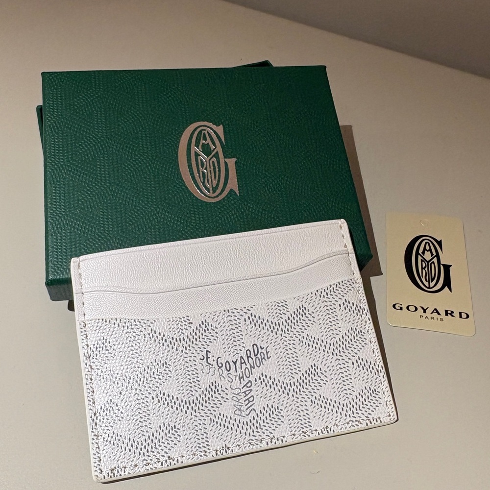 1.1 White Goyard Saint-Sulpice Cardholder